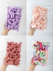 50 Pieces of Random Color Facial Curve Mixed Makeup Sponge, Latex-Free, Small Wedge-Shaped Smooth Application Beauty Sponge Applicator