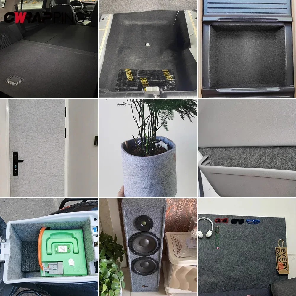 Automotive Self-adhesive Carpet Non-woven Lining Felt Cloth High Temperature Resistant Anti-noise Felt Household Car Accessories