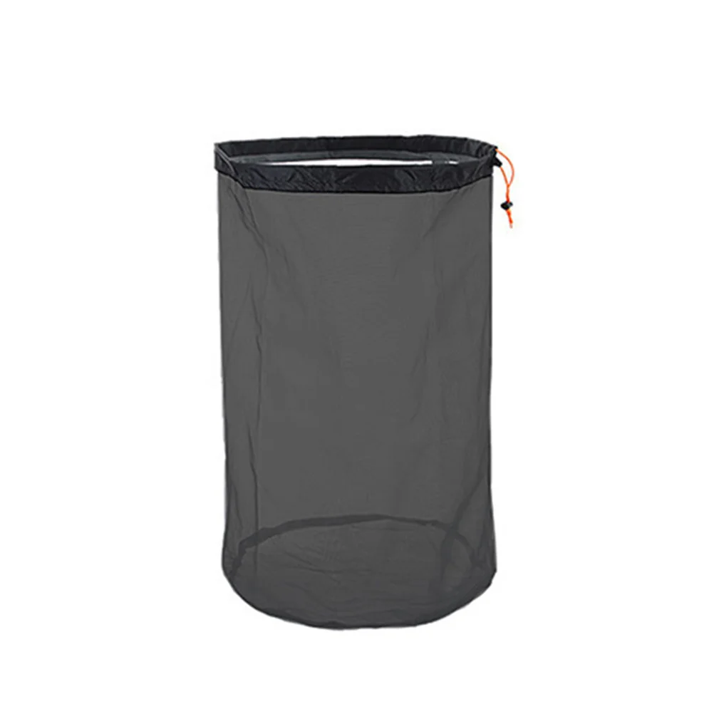 Color Matching Xxl Mesh Drawstring Storage Bag Compressed Organizer Large Capacity Multifunctional Laundry Storage Dirty Clothes