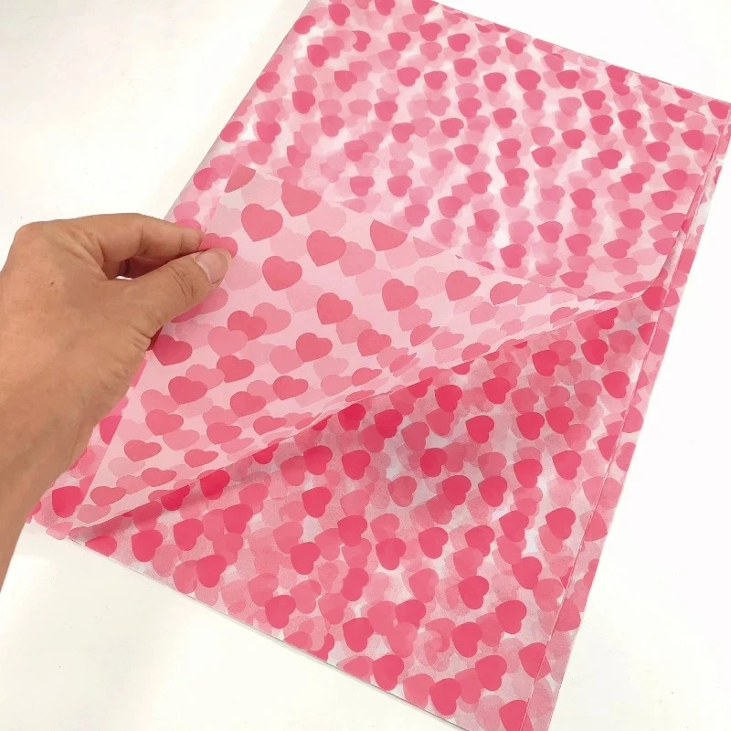 50 Sheets Red Heart Tissue Paper 50x70cm – Gift Wrap for Wedding, Valentine's Day, Birthday, Anniversary