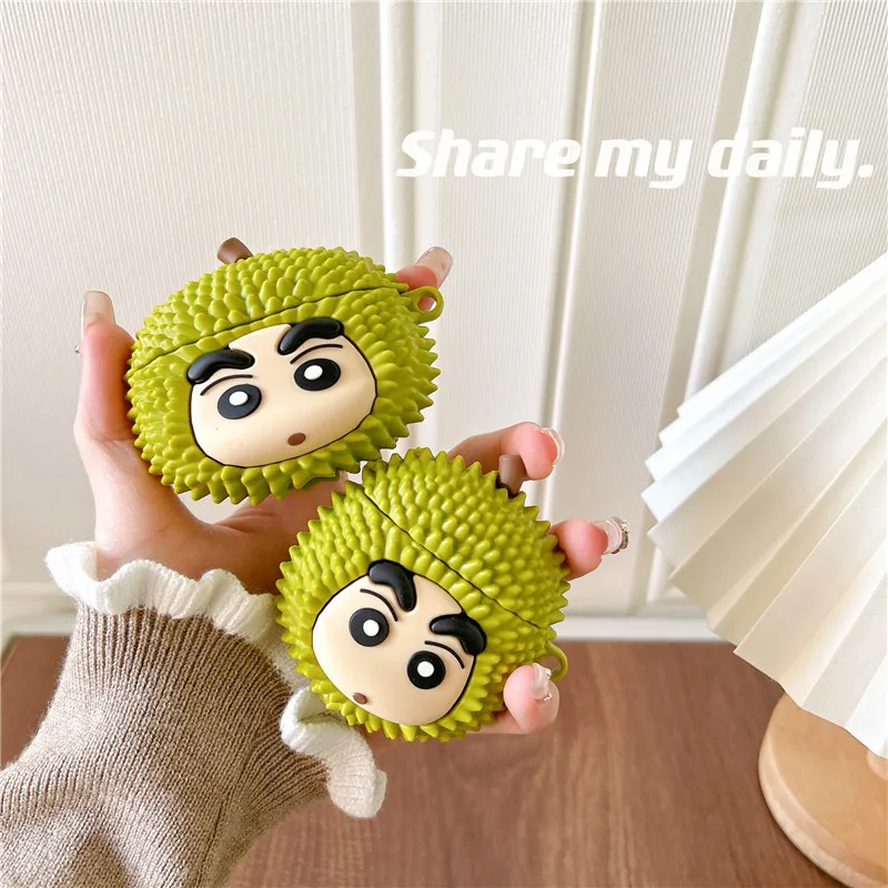 Crayon Shin-chan Durian Boy For Samsung Galaxy Buds 3 Pro Case,Soft Silicone Earphone Protective Cover For Galaxy Buds 3 Case