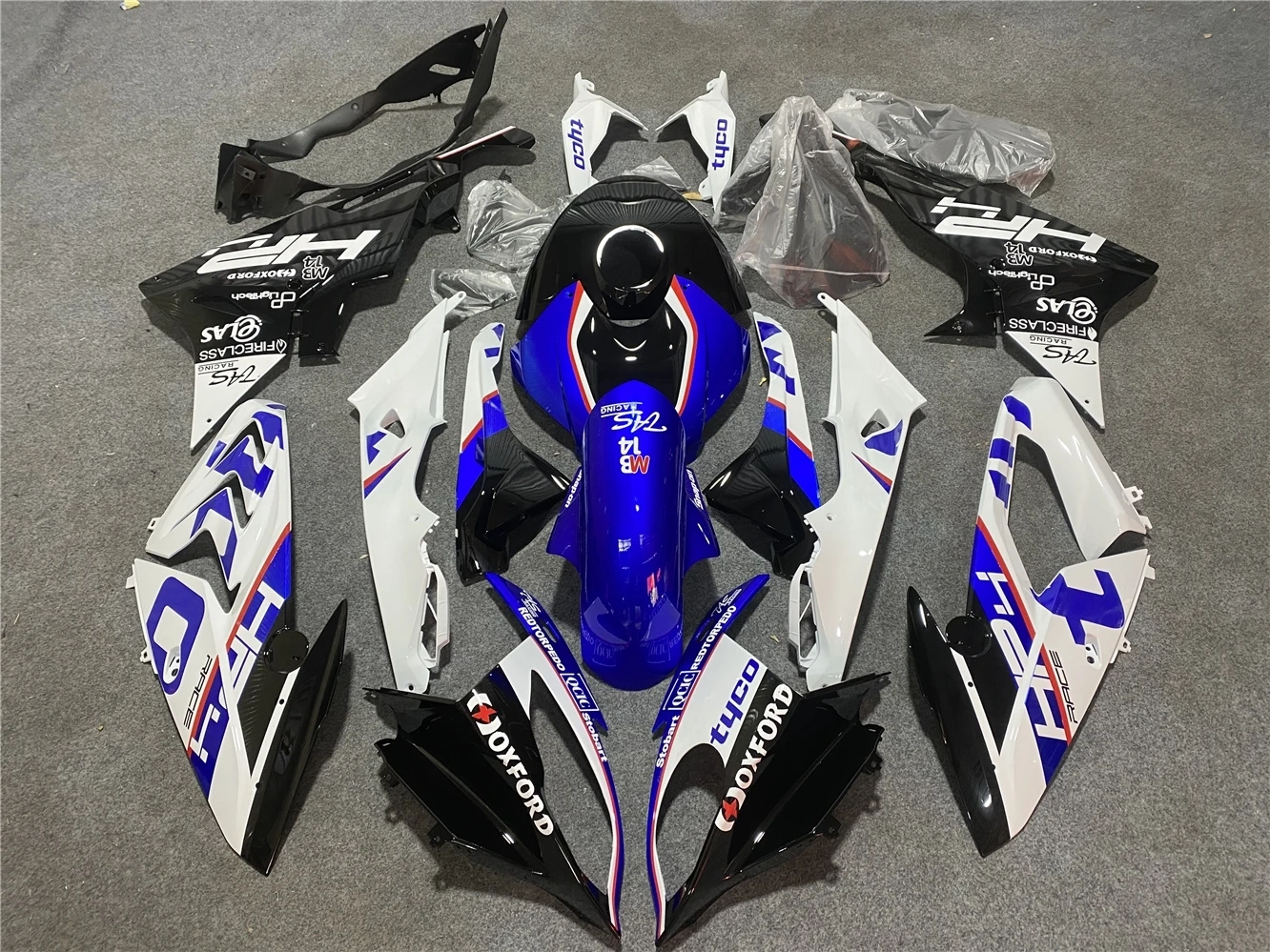 

Комплект обтекателя мотоцикла подходит для S1000RR 15-16 лет S1000 2015 2016, обтекатель, черный, синий, белый