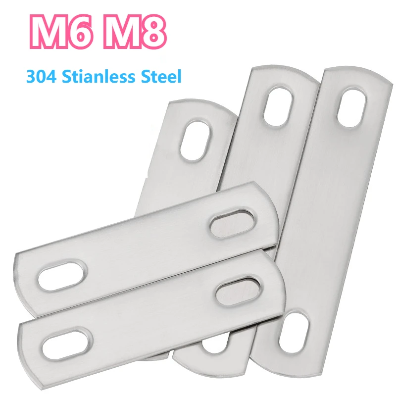M6 M8 U-bolt Baffle Screw Flat Gasket 304 Stainless Steel Square Pipe Clamp U-Shaped Screw Washer Fixed Plate
