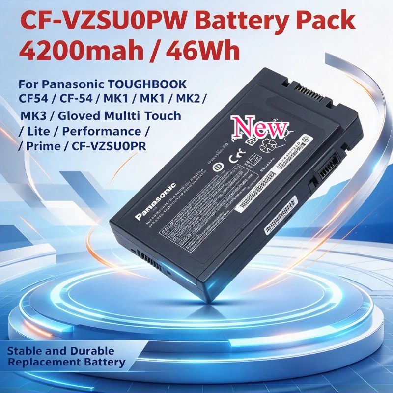 New CF-VZSU0PW 46WH 4200MAH for Panasonic TOUGHBOOK CF54 CF-54 MK1 MK2 MK3 Gloved Multi Touch Lite Performance Prime CF-VZSU0PR