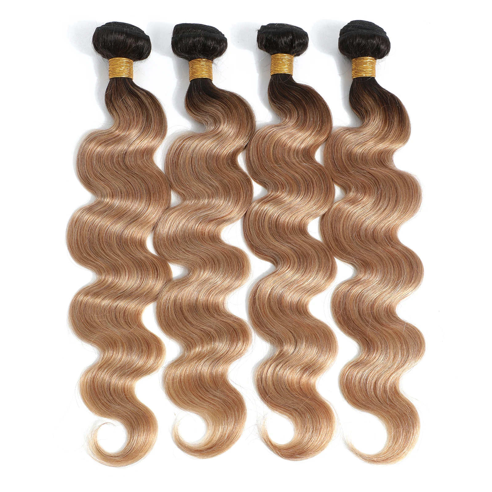 Honey Blonde Human Hair Bundles Body Wave Bundles Human Hair 1 3 4 Brazilian Human Hair Extensions 100% Remy Bundles Deal