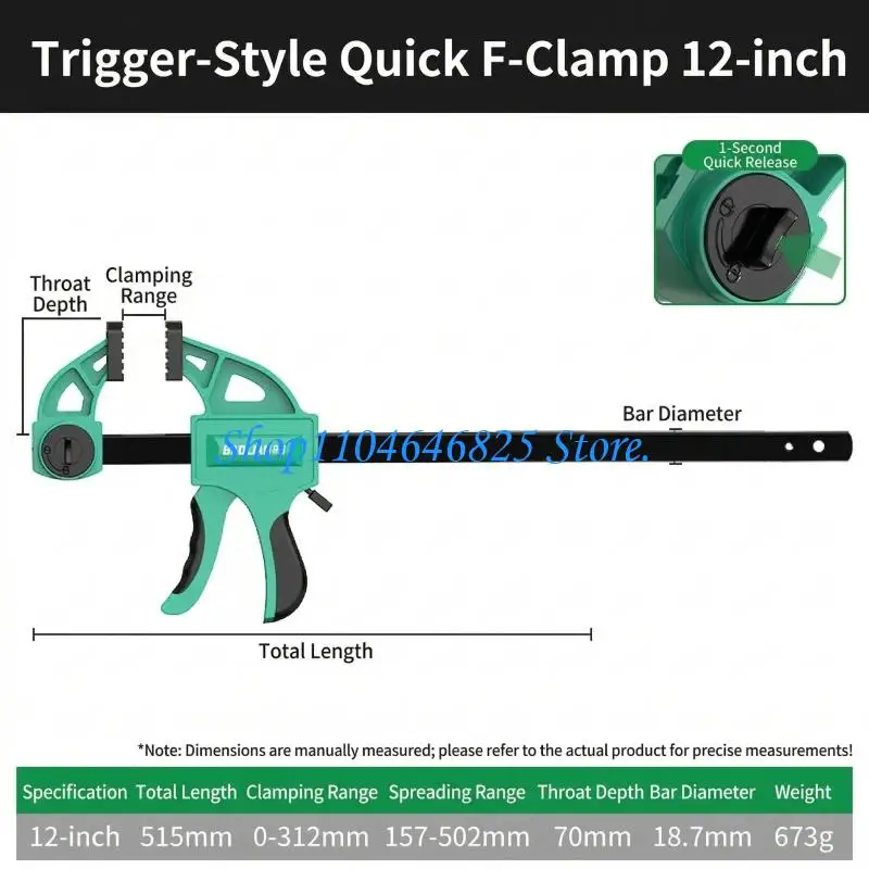 

Ergonomic Design Woodworking Clamp 4/6/8/12inch Fixed Type Quick Ratchet Release Clip Tool Work Bar Clamp Hand Tool