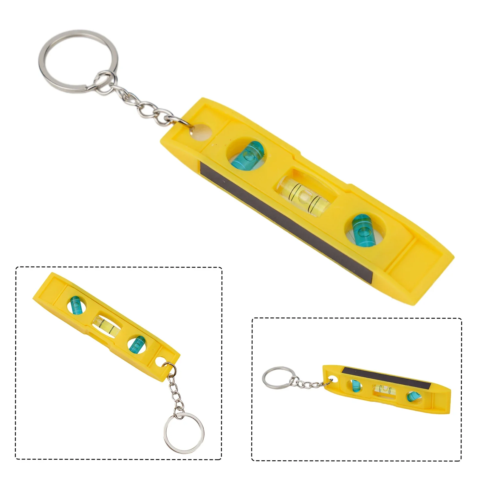 

For Home Use Bubble Level Keychain ABS Plastic Plastic Frame 3 Bubble Level Vial 45 Degrees 90 Degrees 180 Degrees