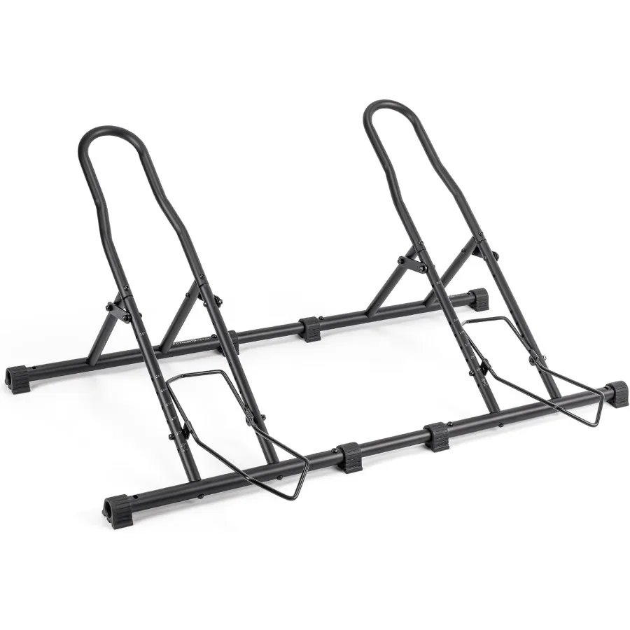 

Indoor Bike Floor Stand for Garage or Home Use Durable Bicycle Storage Rack with Adjustable Frame to Hold 2 Bikes up to 29 Inch