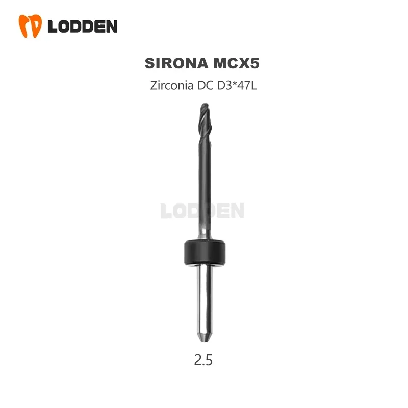 Sirona MCX5-Fraises de Fraisage Dentaire, pour le Meulage, Tige en Conia contre-indiquée, 3mm L47mm DC, Revêtement Diamant, Diamètre de Foret 2.5/1.0/0.5mm, Outil de Meulage