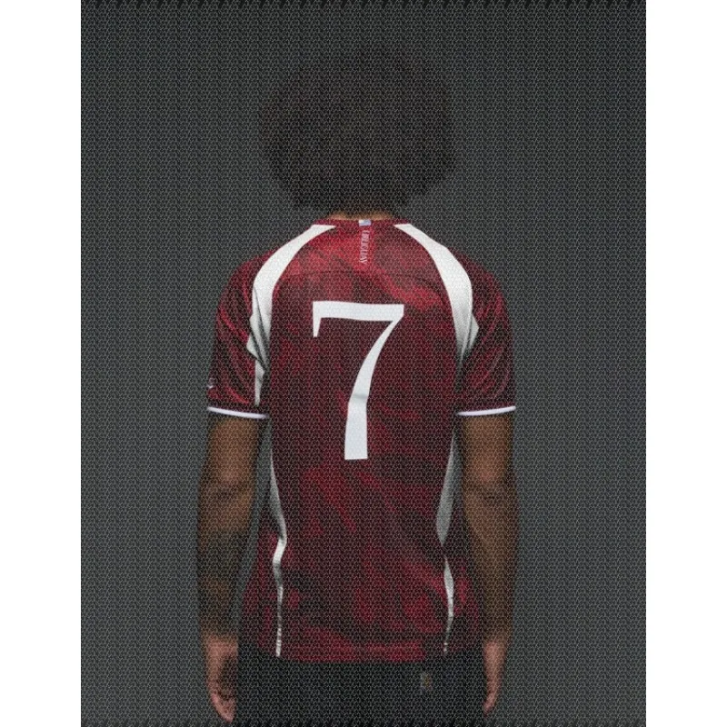 New Jersey, Sports Short Sleeved, Wine Red Dark Stripe White Color Blocked No.7 Concept Football Jersey