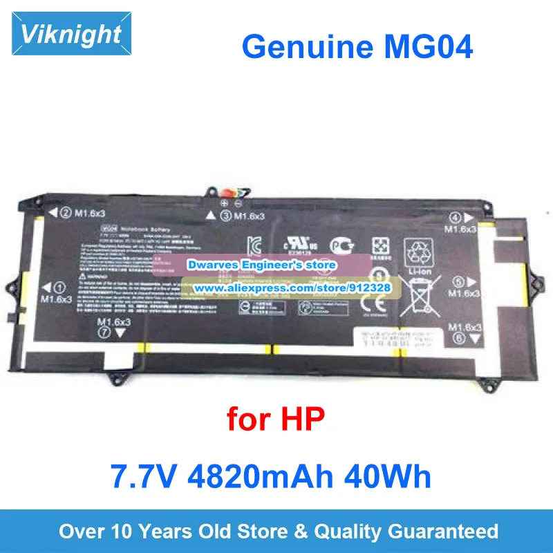 Genuine J104XL HSTNN-UB7E Battery MG04 MG04XL 7.7V 6110mAh 47.04Wh for HP Elite x2 1012 G1 G2 1KE33AW 1LV66EA 2TS26EA 2TS27EA