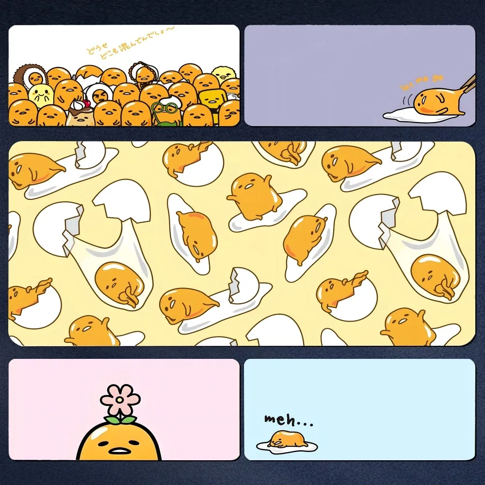 Yellow Cartoon G-Gudetama Mousepad Large Gaming Mouse Pad LockEdge Thickened Computer Keyboard Table Desk Mat