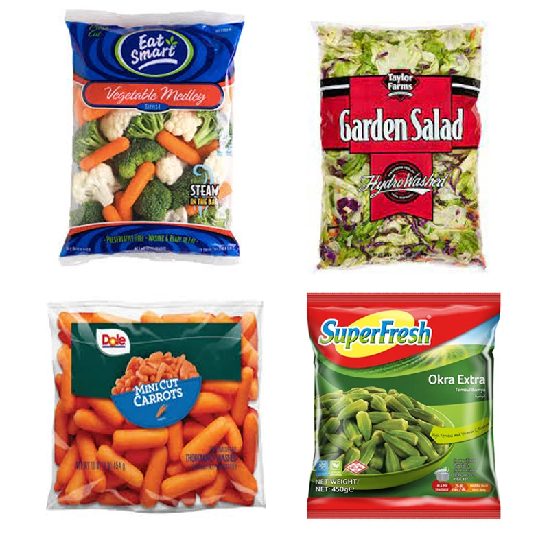 Vffs Multihead Weigher Pouch Salad Vegetable Packaging Machine Bagging Fresh Green Lettuce Peas Okra Vegetable Packing Machine