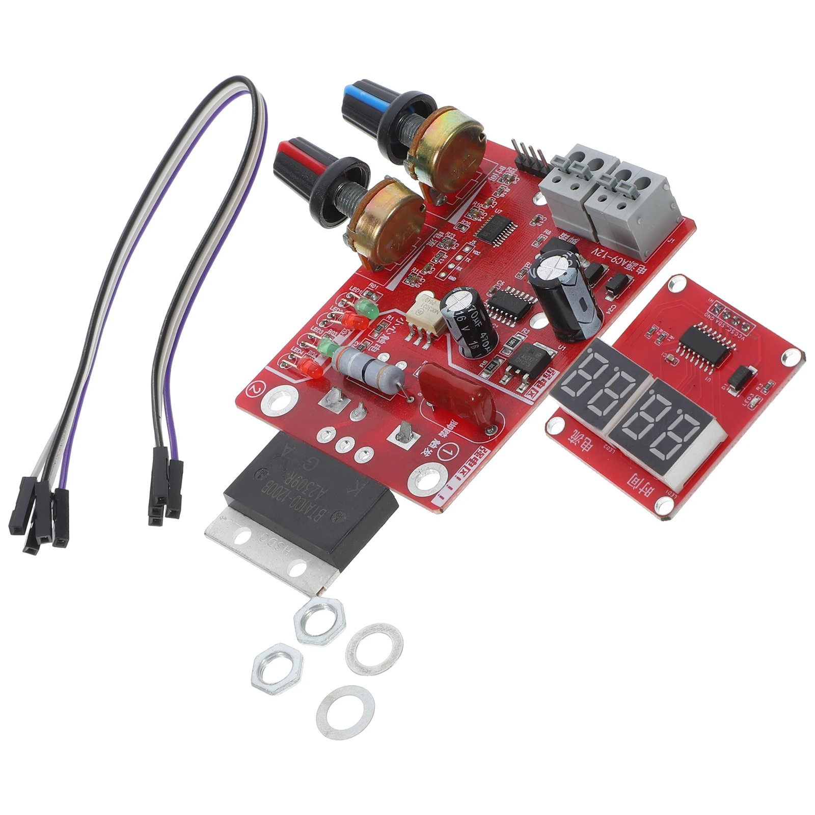Spot Welder Control Board 100A Digital Display Time Current Controller DIY Welding Equipment Precise Quality Control Lightweight