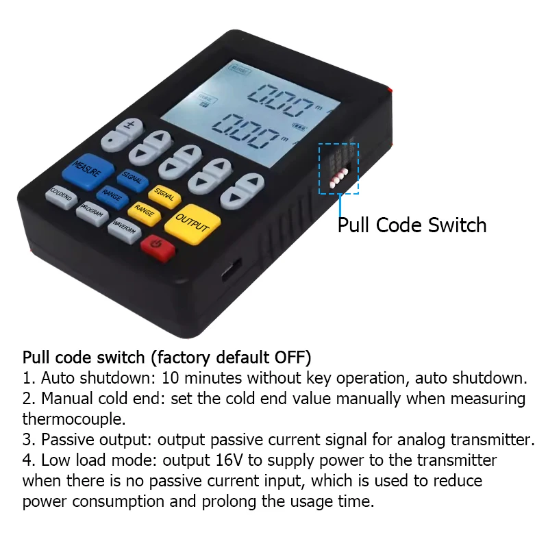 Portable Signal Generator Signal Sources Current and Voltage RTD Thermocouples Resistance Analog Handheld Process Calibrators