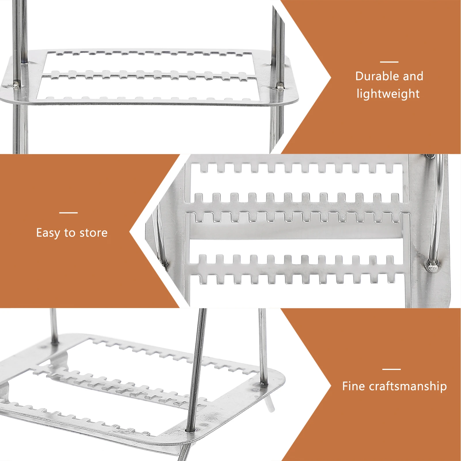 

Stainless Steel Microscope Slides Rack Glass Slide Holder For Lab Staining Rack Lightweight Strong Medical