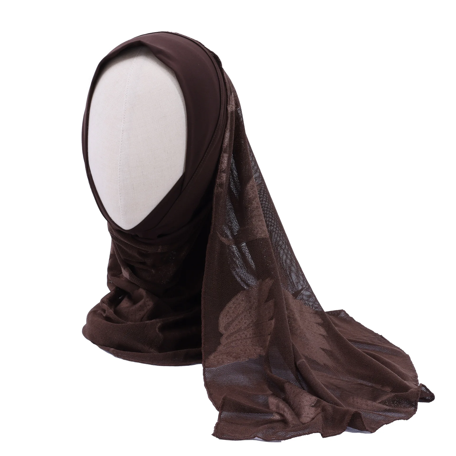 Mode muslimische Frauen Chiffon Print Hijab Instant Schal Turban Kopf Hals Wrap Niqab Islam Pull On Ready Made To Wear Nikab Amira