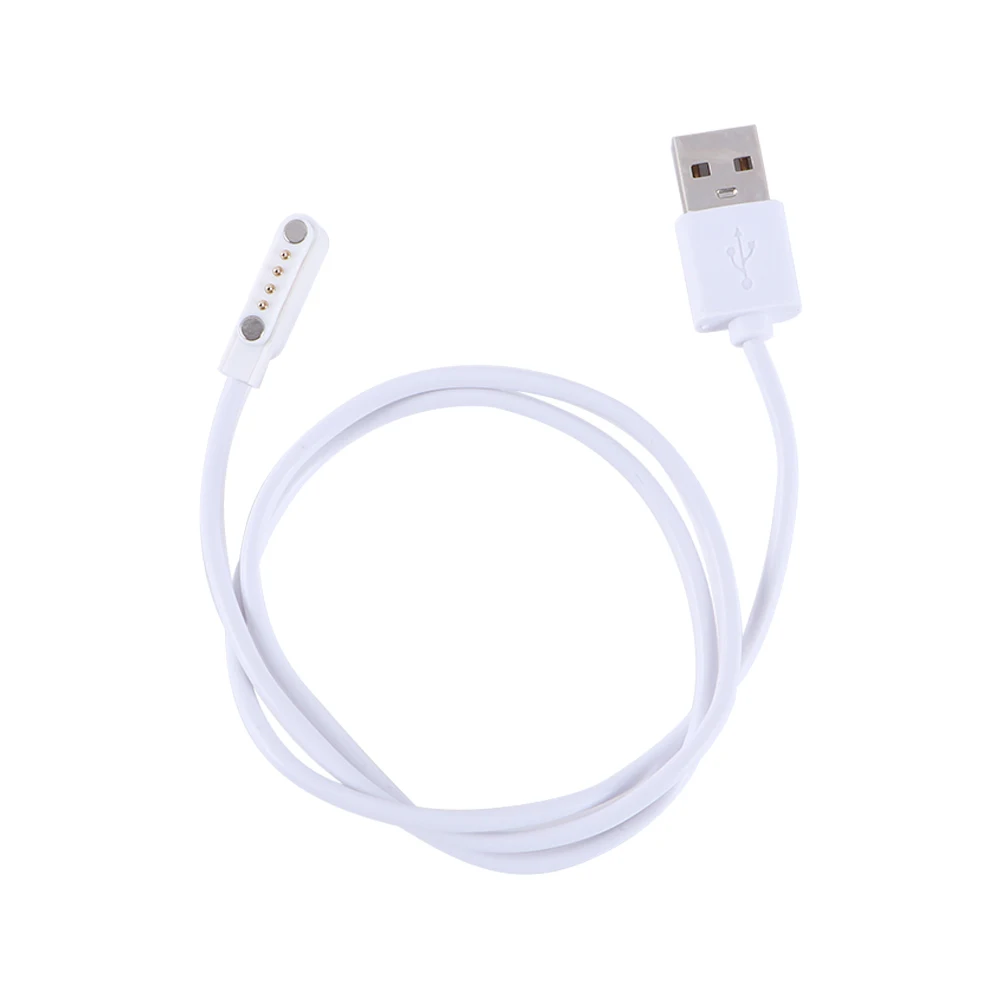 

Y95 KW18 KW88 KW98 DM Universal USB 2.0 Male to 4 Pin 7.62 Space Magnetic Power Cables Charger Cord Charging Cable Smart Watch