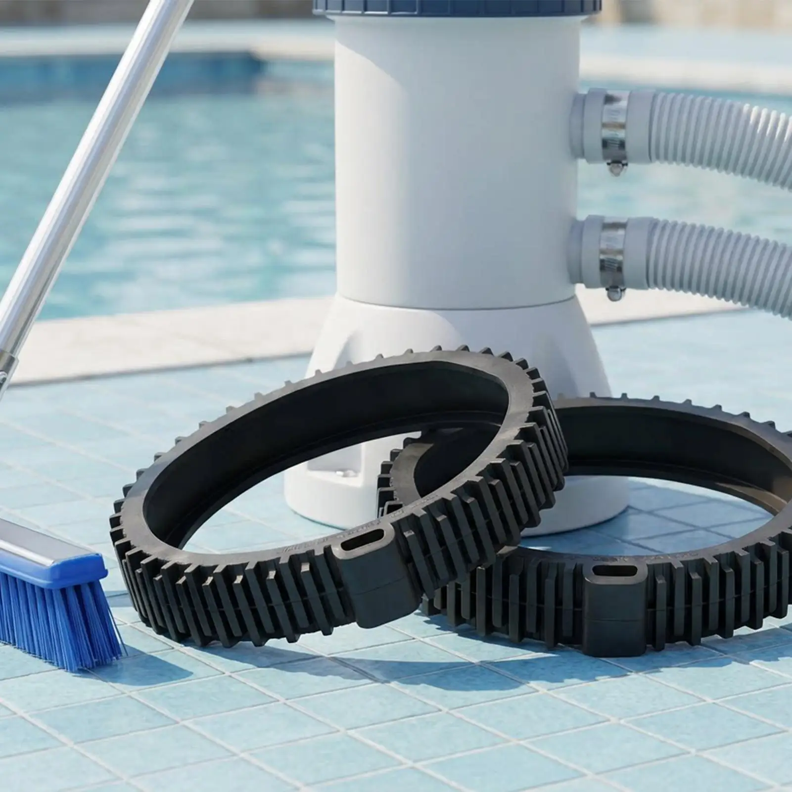 

2PCS Swimming Pool Cleaner Tire Cover Anti-Stall Parts Cleaning Cover Pool Cleaner Parts for Swimming Outdoor Inflatable
