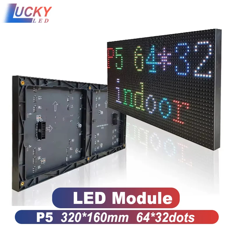 

320*160 мм P5 64*32 пикселей 1/16 сканирования для помещений SMD3528 3в1 RGB полноцветный светодиодный модуль для внутреннего светодиодного экрана