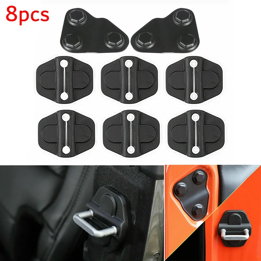 Secure Your For Jeep Wrangler Door Lock Screws with Our Door Lock Cover Screw Protector Trim and Lock Decoration Cover Set