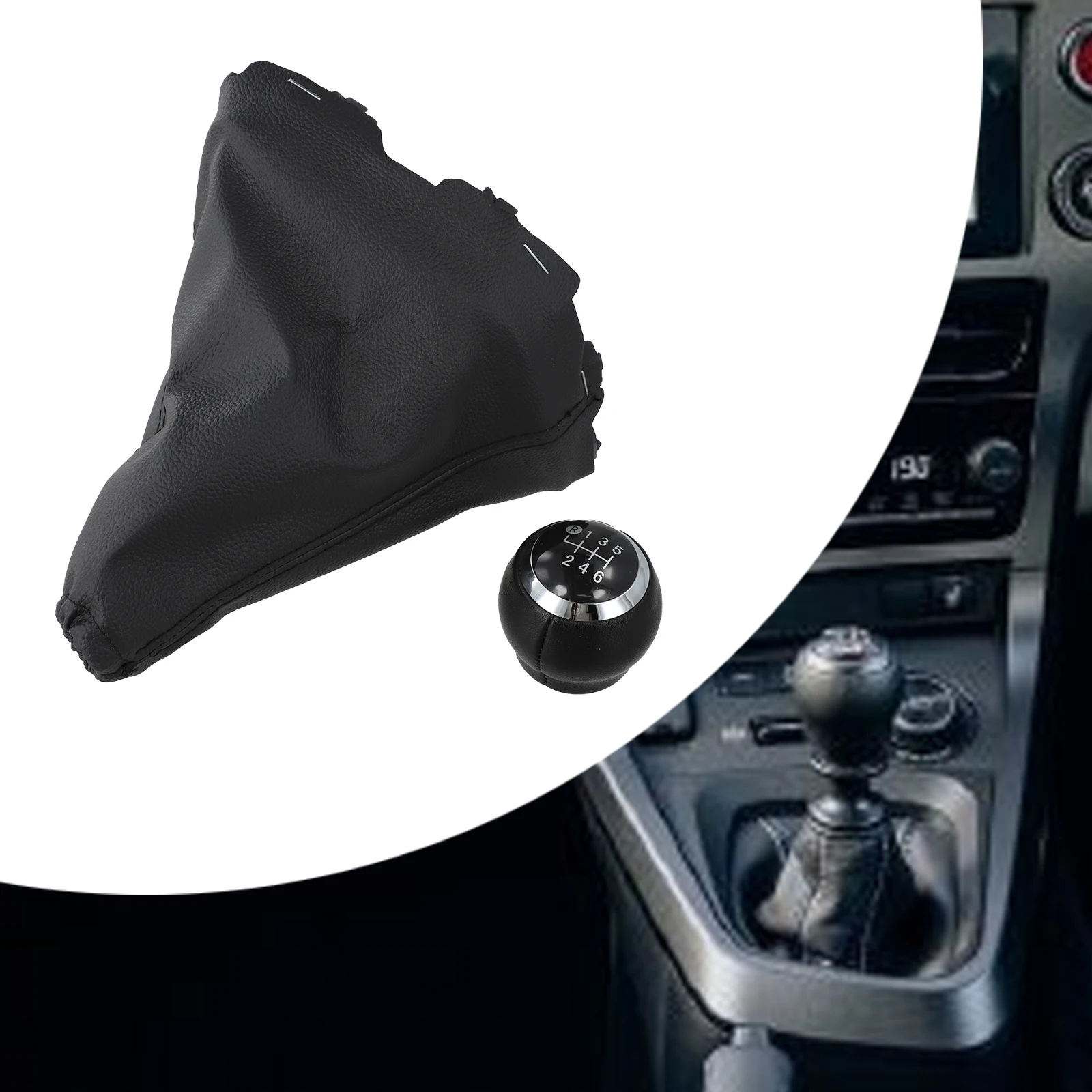 Leather-Wrapped Gear Shift Knob Cover for Toyota For AURIS E18 and For Corolla E180 Sedan Models 2013 Through 2018