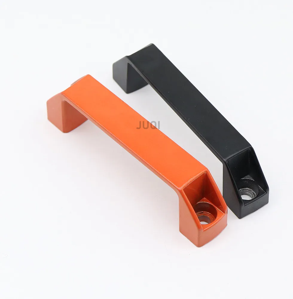 180mm Medium distance black orange aluminum alloy thick handle toolbox handle cabinet door handle industrial equipment handle