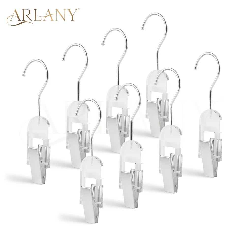 ARLANY 8Pcs Wig Clips for Hairpin Acrylic Hair Extension Hangers for Clothes Laundry Hanging Weft Extension Clothes Pins