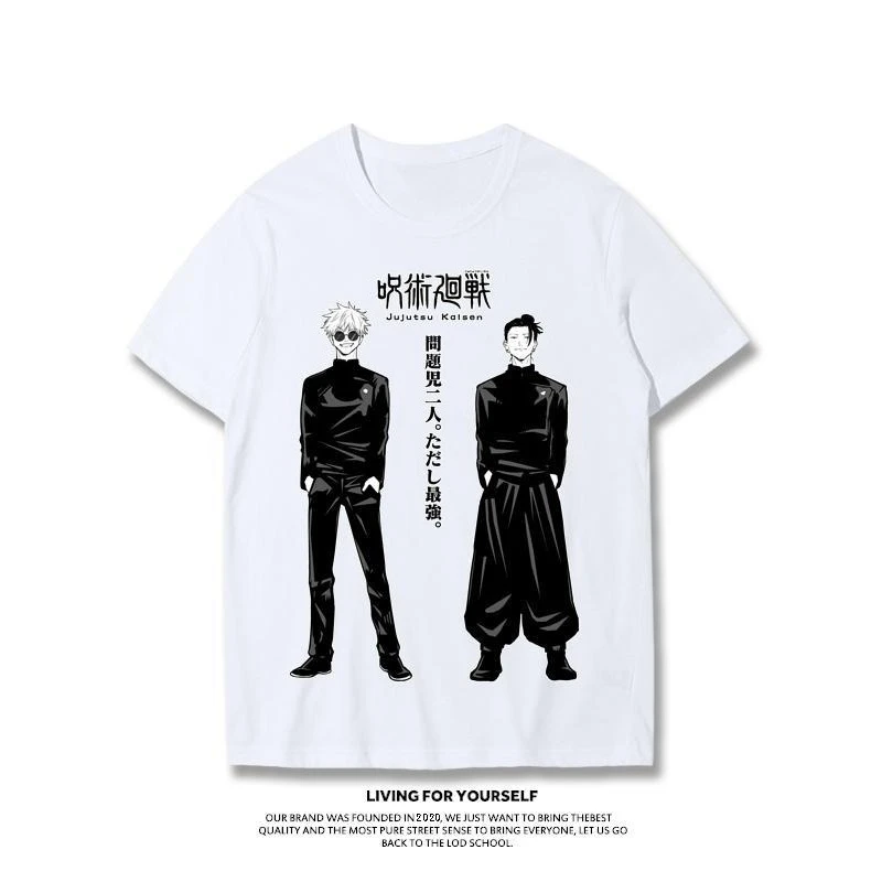 Zauber Return To War Joint T-Shirt Fünf Wusha Youjie Animation Peripherie Sommer Lose Baumwolle Kurzarm Männer Rundhals Top