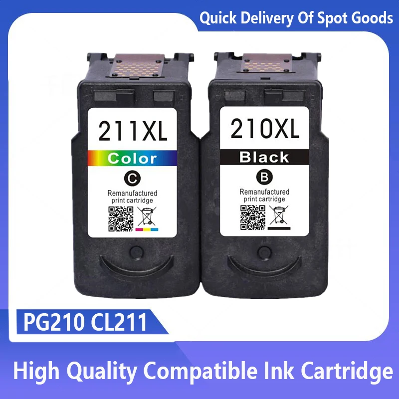 Cartucho de tinta Canon Pixma, PG210, CL211, PG210XL, CL211XL, IP2700, IP2702, MP240, MP250, MP260, MP270