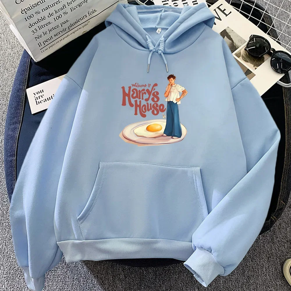 Harrys House Graphic Hoodies Unisex Cartoon Pullover Autumn/winter Fleece Hoody Originality Aesthetic Sweatshirt Long-sleeved