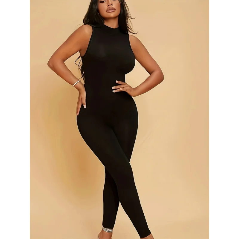 

Summer New Cross-Border European and American Women's Suit Jumpsuit Ribbed Jumpsuit