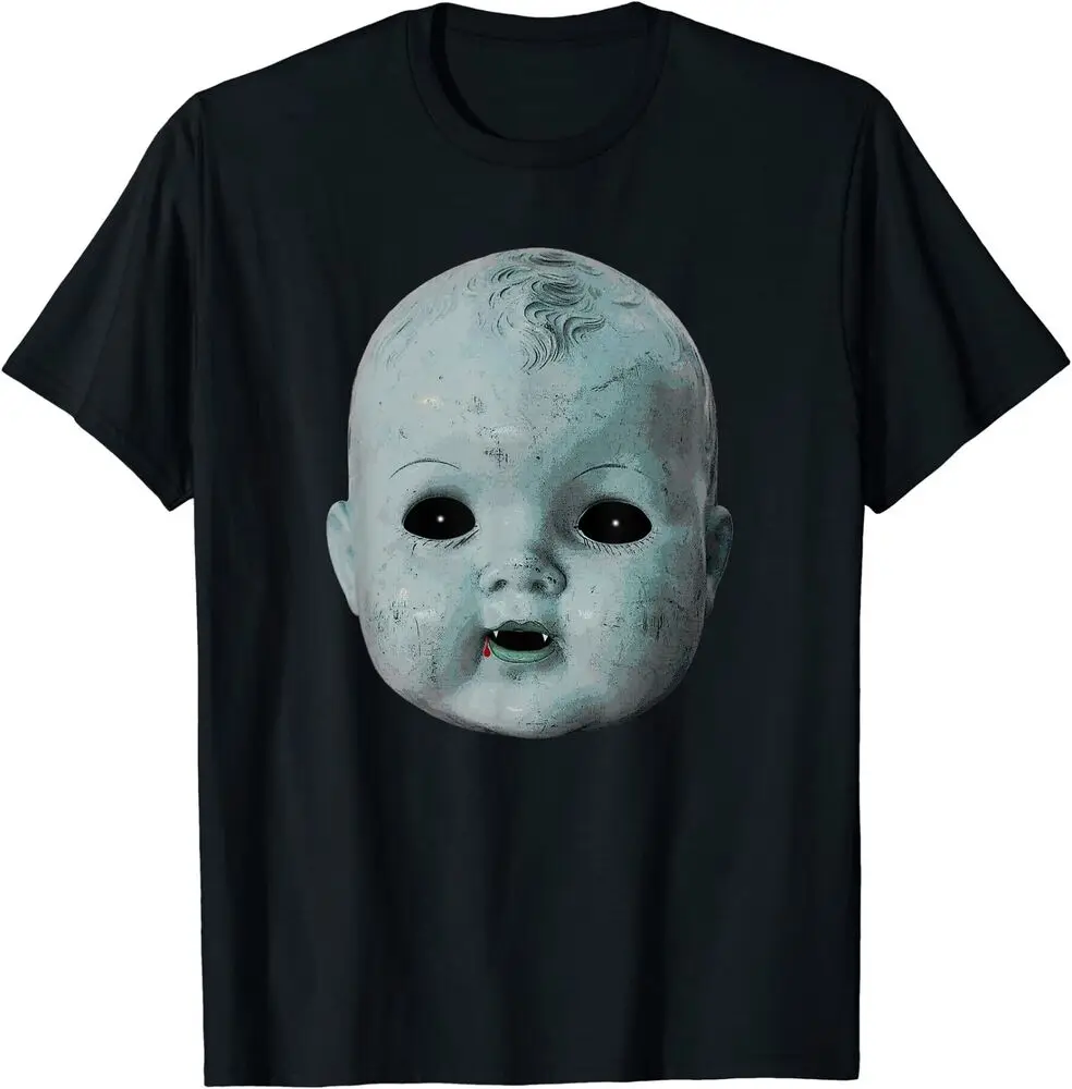 New Limited Dark Scary Doll Head Shirt Creepy Halloween Vampire Classic T-Shirt