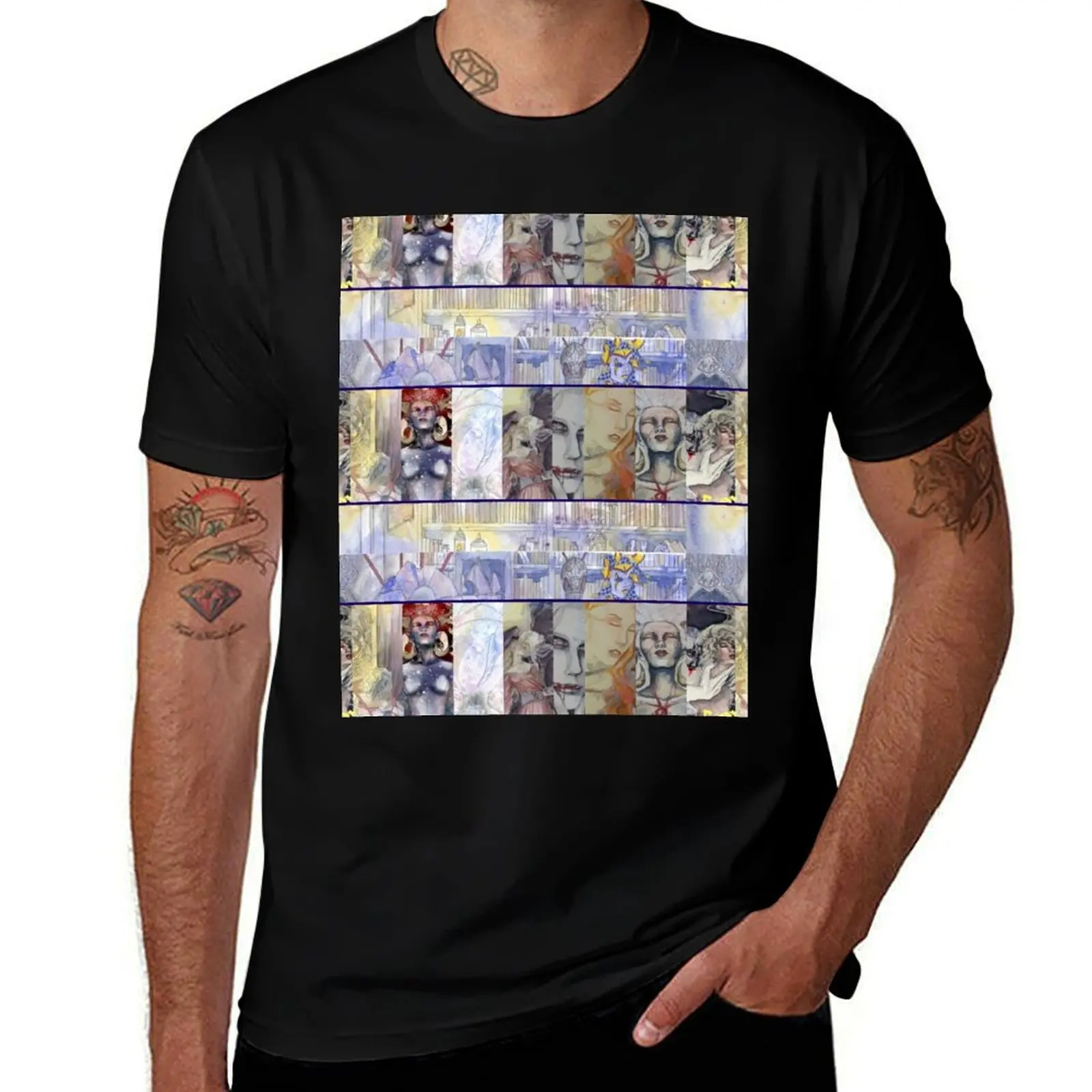 Best of 2020 Art Lineup T-Shirt Basic Short Sleeve Cotton Blend T-Shirt