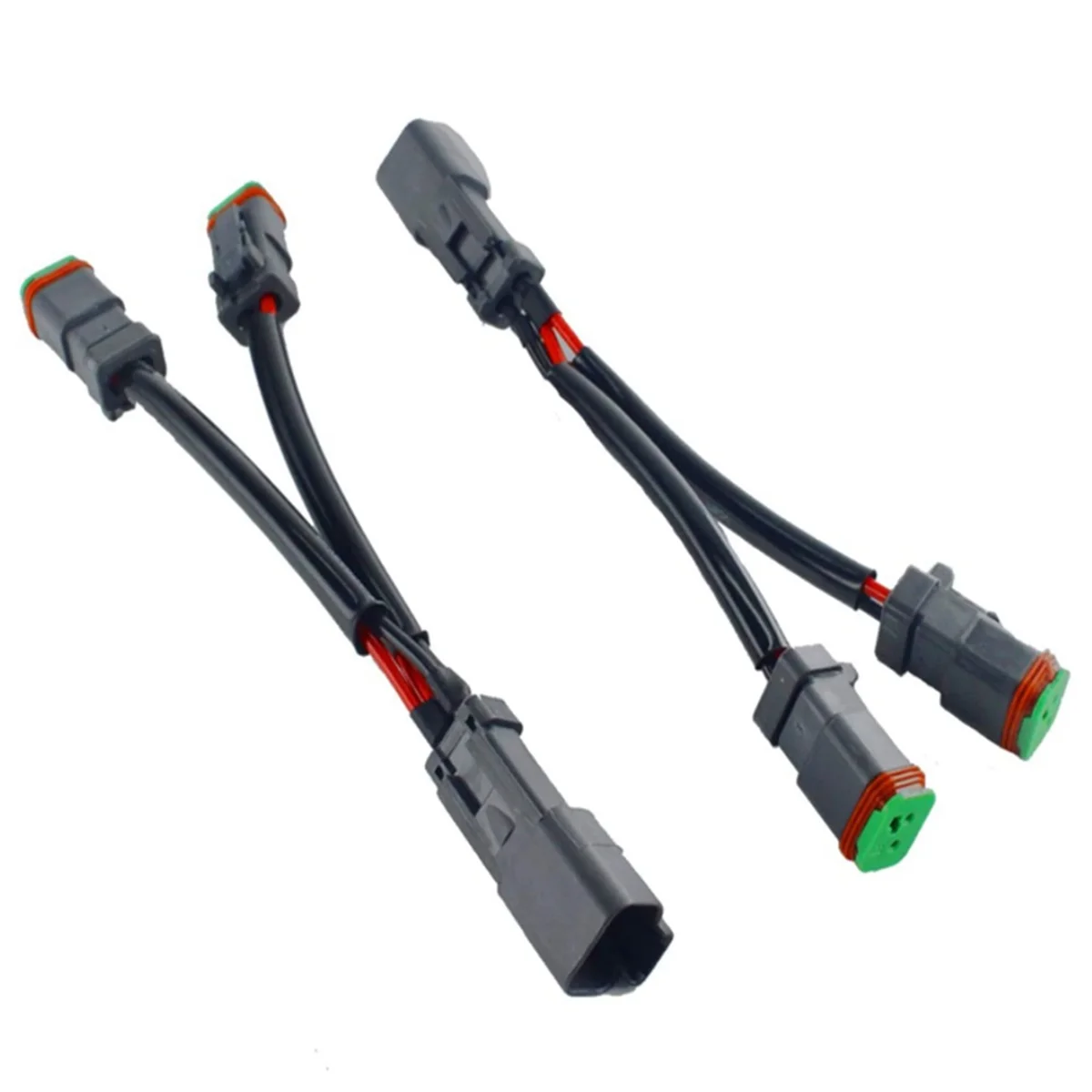 Cables tipo Y Deutsch DT DTP adaptador de enchufe de 2 pines para luz de trabajo de vaina LED, conectores de reequipamiento, arnés de cableado