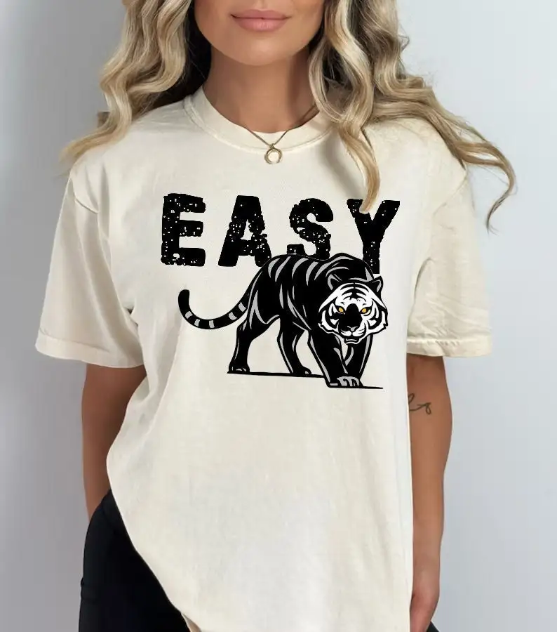 Easy Tiger T Shirt Retro Inspired Trendy Festival Clothing Boho Clothes Sheik