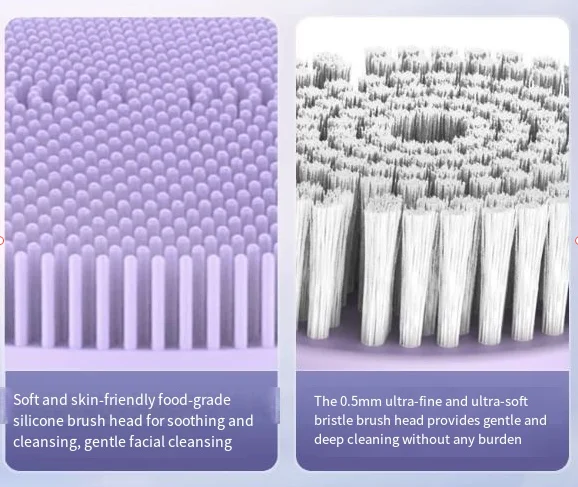 Silicone Facial Cleanser, Electric Rotating Vibration, Waterproof Brush, Face Washer, Can Replace Hair, Wash Face and Brush Face