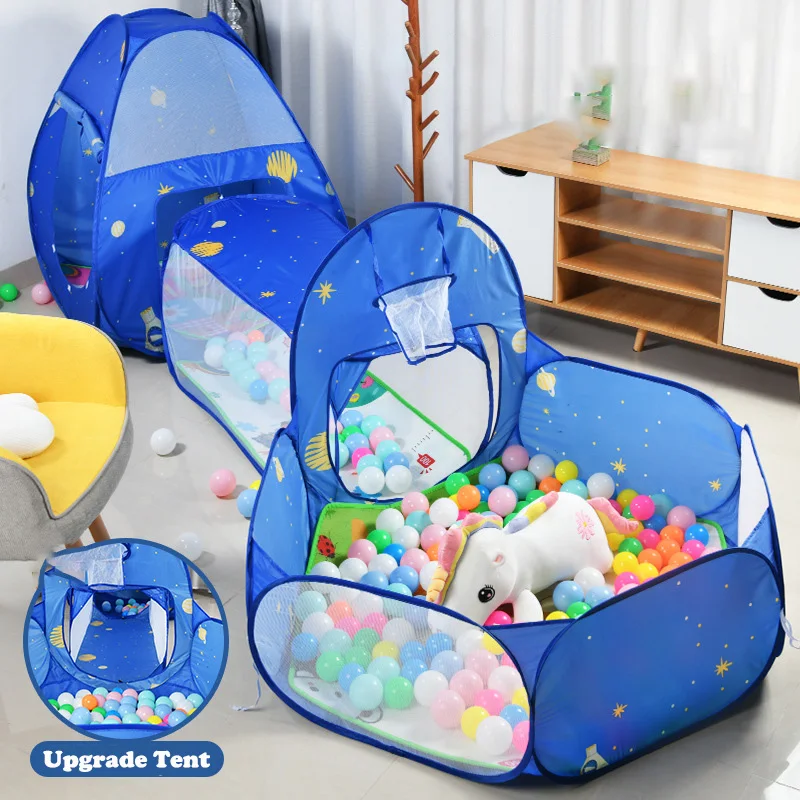 

3 Pcs/set Portable Children's Tent Toys Indoor and Outdoor Play House Folding Crawling Tunnel Ocean Ball Pool Tents Beach Tent