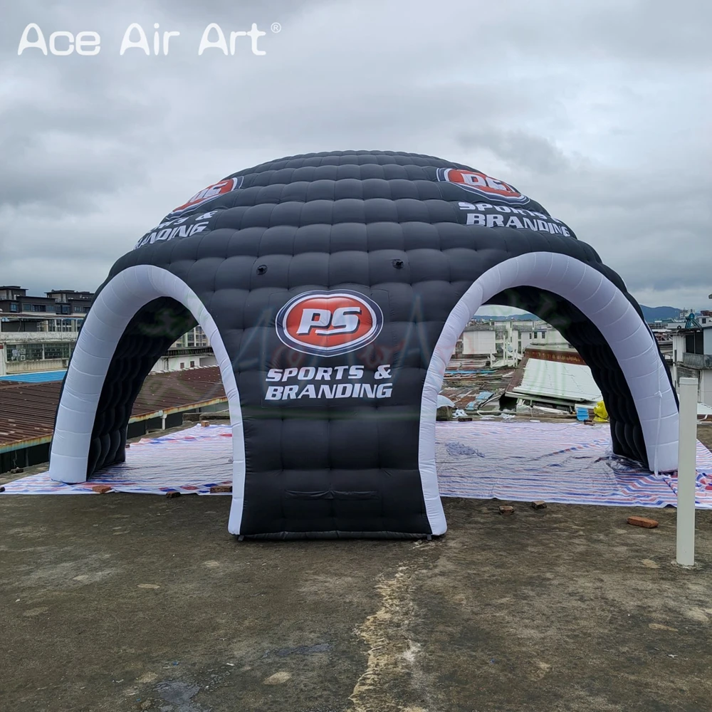 Custom Logo 7m Diameter Outdoor Giant Inflatable Dome Tent With 4 Entrance  Air Igloo Party Wedding Disco House Canopy for Trade