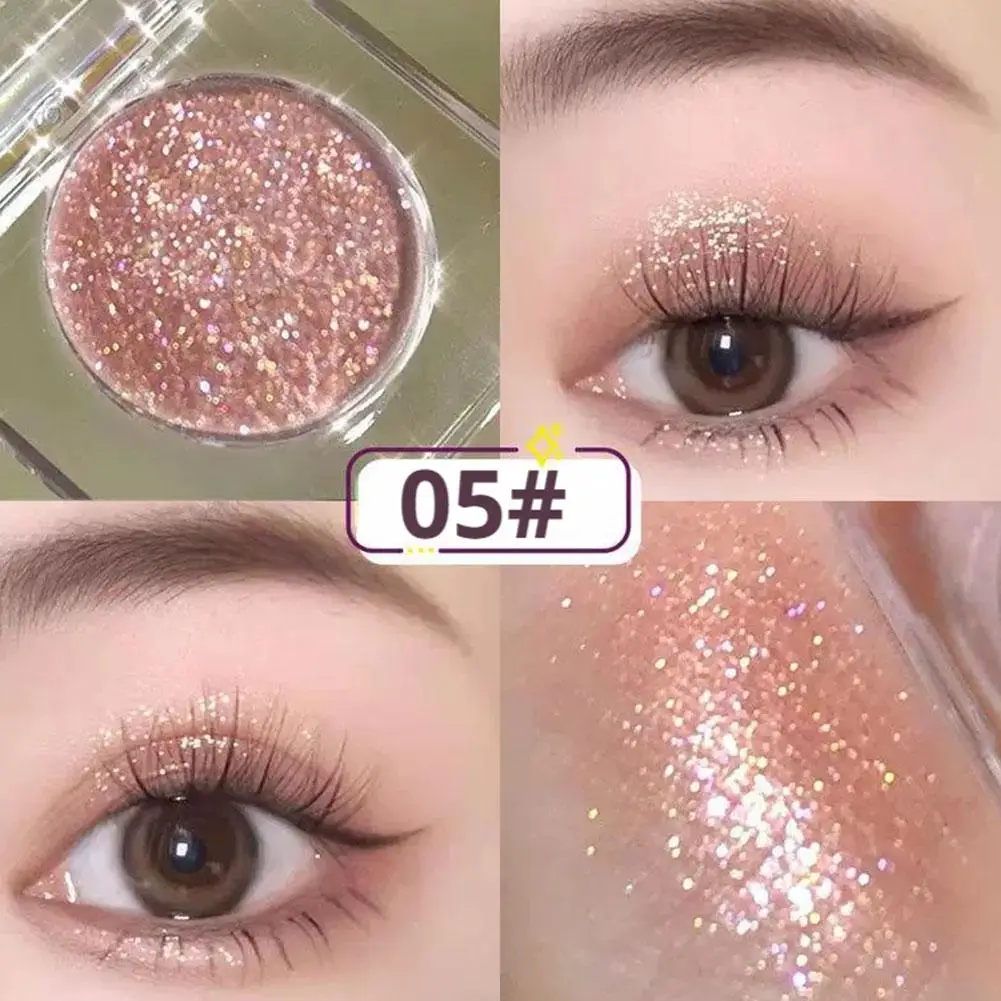1 قطعة ظلال العيون بريق الماس لامعة بيرليسسينت الأبيض البني مع فلاش ظلال العيون لوحة طويلة الأمد عيون ماكياج مستحضرات التجميل