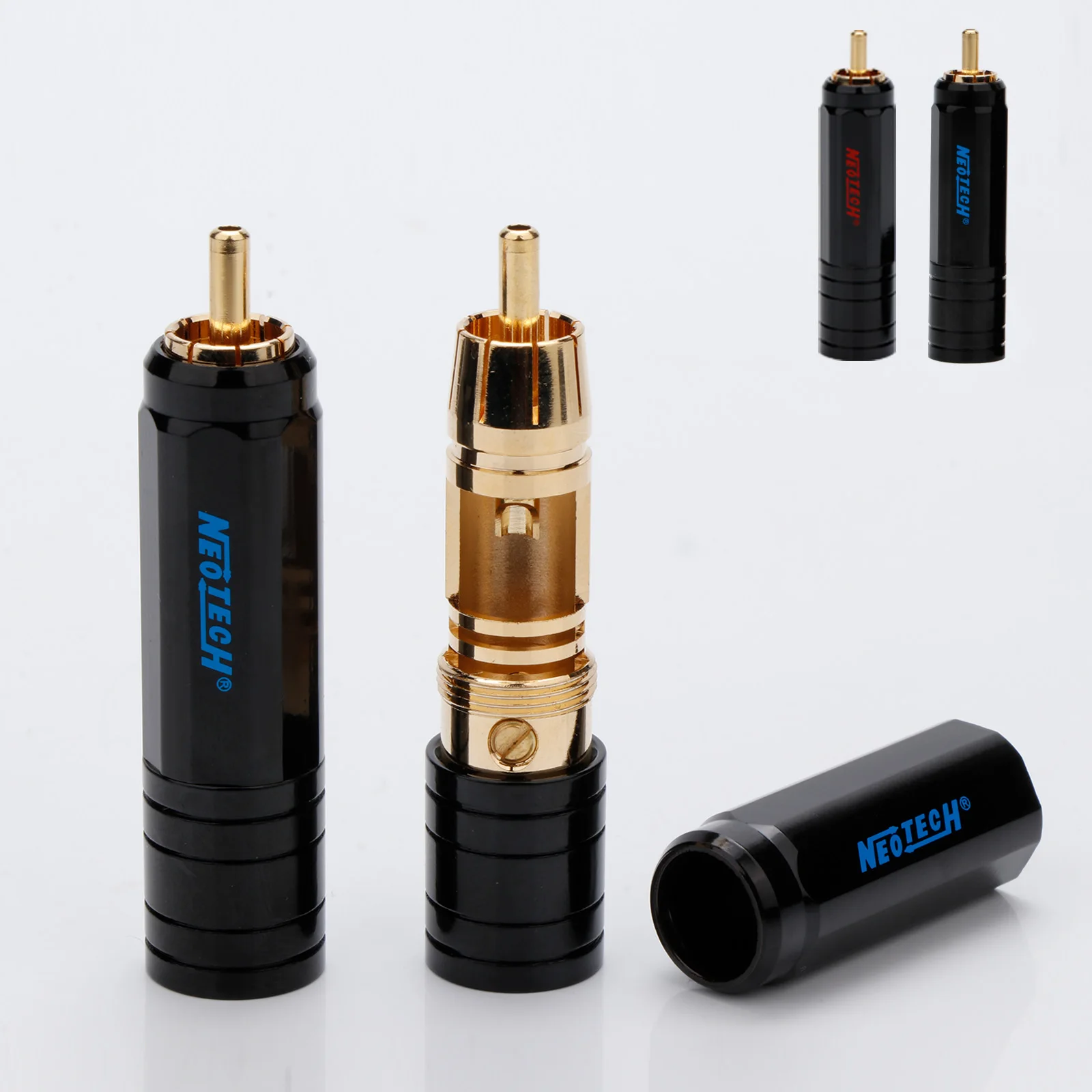 NEOTECH Gold Plated RCA Plug Audiophile Solder Connector Neutrik Locked Collect XLR for Amplifier Audio Equipment