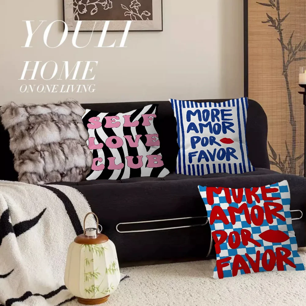 Maximalist More Amor Personalized Pillow Cover Kids Bedroom Wild Party Decor Pillowcase Kid Birthday Shower Gift