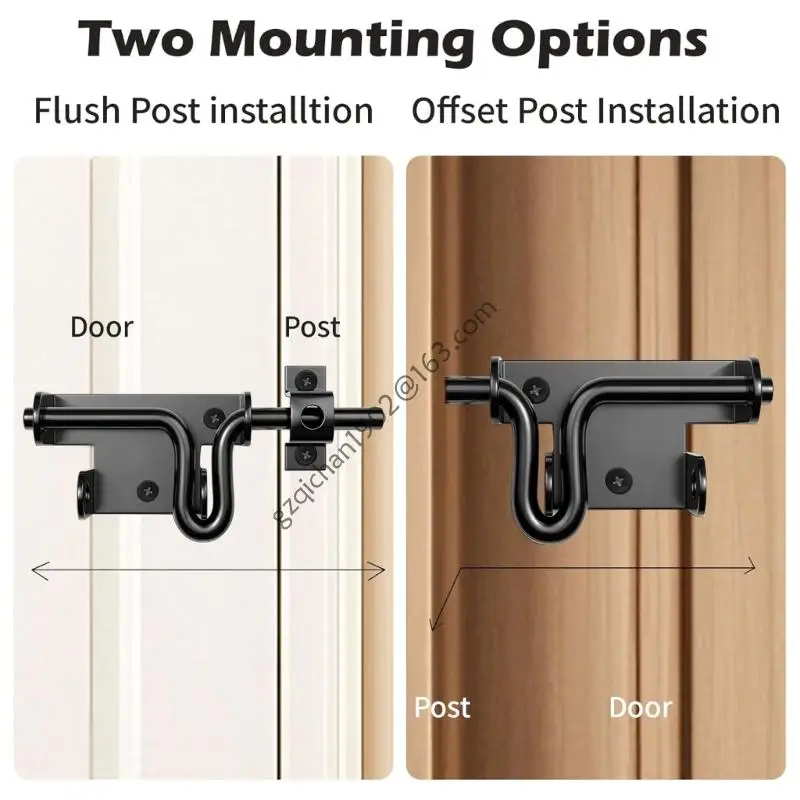 Cerradura tornillo deslizante bidireccional Global X7AB, cerradura puerta acero Simple resistente a oxidación para y