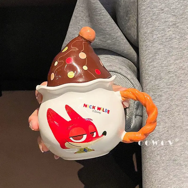 ديزني زوتوبيا جودي نيك الرسوم المتحركة لطيف ماجيك قبعة القدح السيراميك فنجان القهوة للرجال والنساء الأزواج هدية عيد الميلاد #6