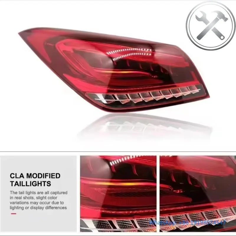 

2024‑2025 Compact Sedan W118 CLA Full LED Taillights Assembly Brake Stop Lamp 6000K Clear Lens 12V Waterproof Auto Parts
