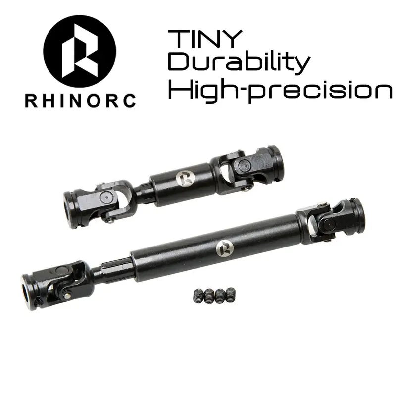 

RhinoRC Tiny Stainless Steel Heavy-Duty Drive Shaft for 1/10 RC Car Crawler Axial SCX10 TRX4 Redcat Gen8 Parts