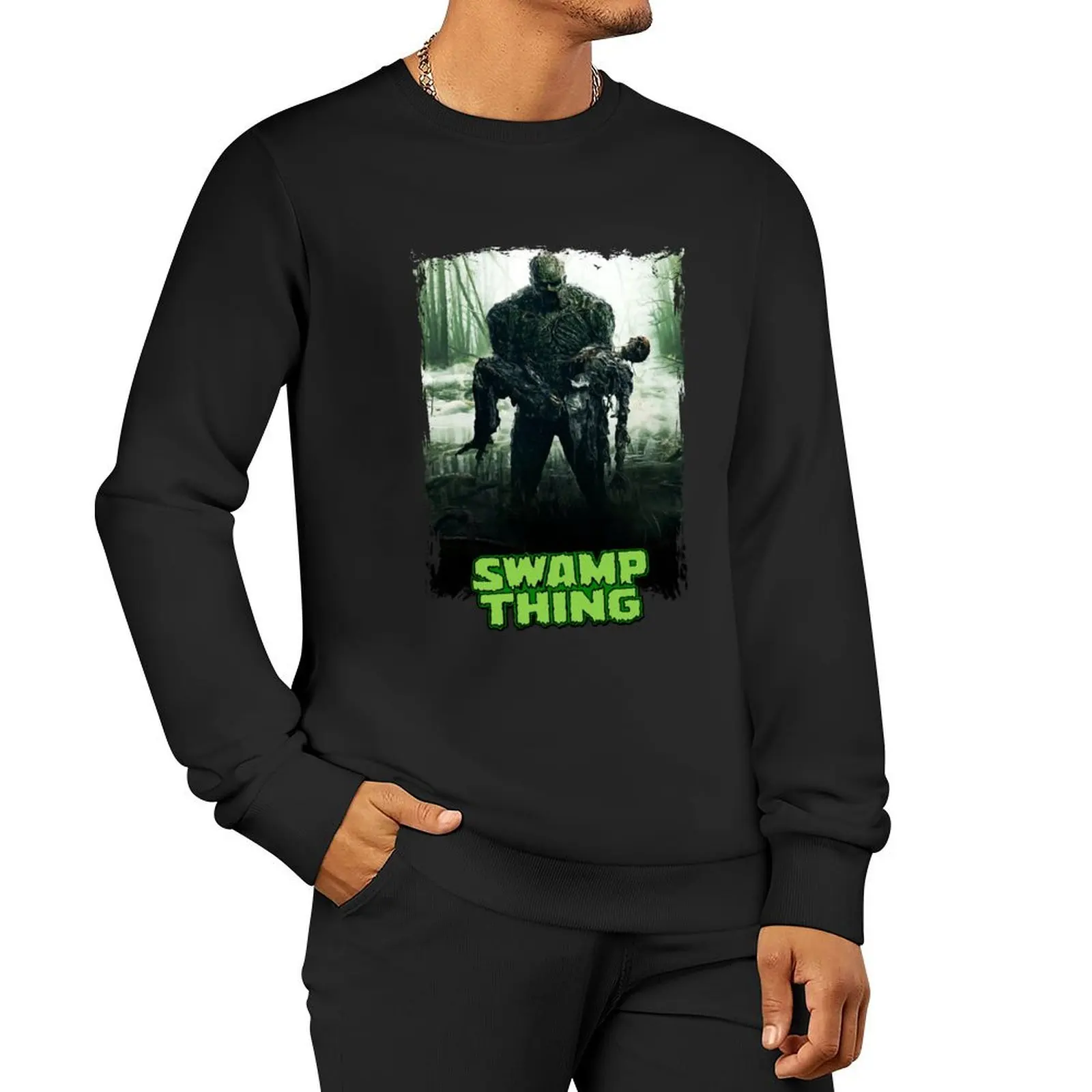 Reward Swamp Thing Retro Wave Pullover Hoodie male clothes autumn jacket men fashion men hooded sweatshirt