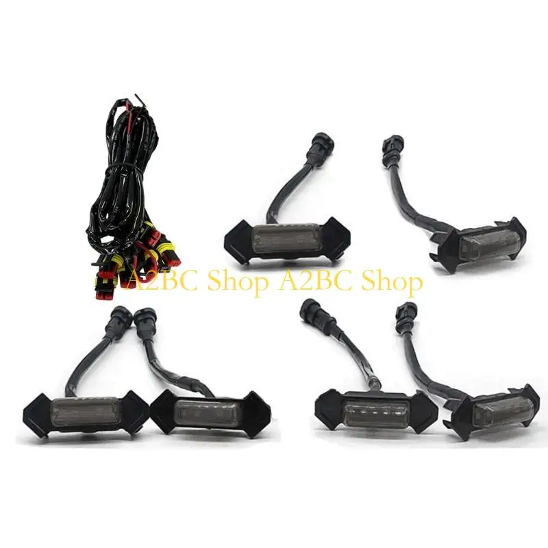 A2BC LED Emergency Light Grille Flashing Warning Beacon Hazard Caution Light Bar for Off Road Firefighter Vehicles SUV