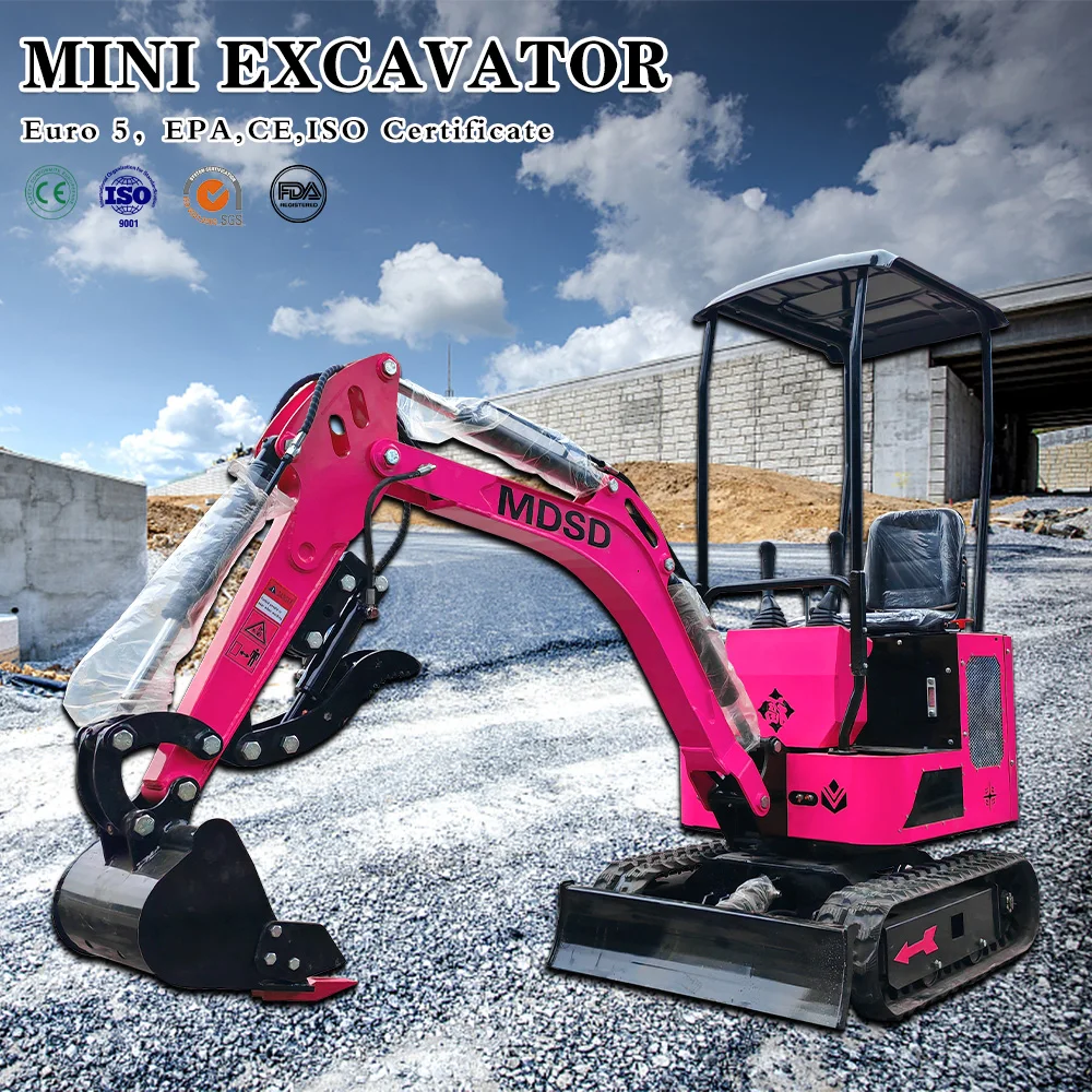  حفار هيدروليكي صغير 0.8-1.5 طن 360 ° حفارة صغيرة بتصميم خفيف الوزن قابلة للدوران مناسبة لحفارة تجديد الحديقة المنزلية #3