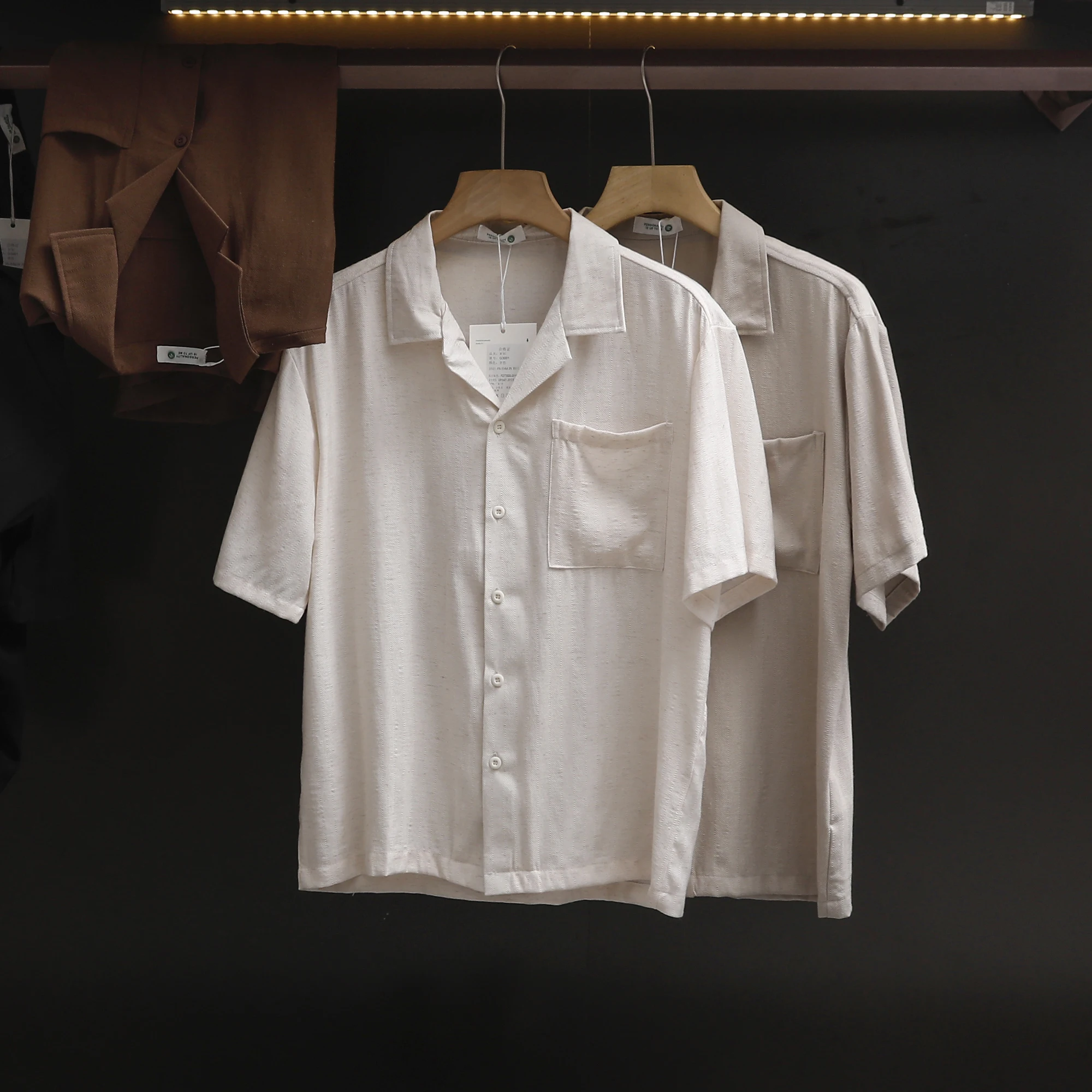

Retro Cuban Collar Men's Shirt Comfortable Breathable Casual Loose Short Sleeve Spring Summer Fashionable All-Match Clothing